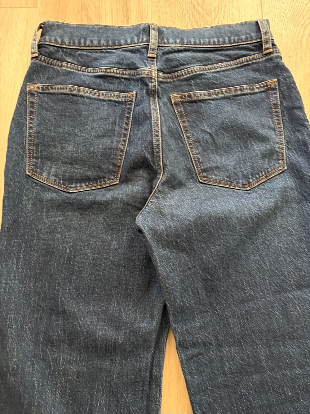 J. Crew Full Length Wide-Leg Jeans - Dark Blue Denim - Picture 4 of 8
